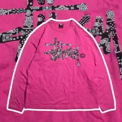 Old Stussyステューシー ドル札 長袖Tシャツ 長袖 ロンT ピンク 2025年最新】old stussy ロンtの人気アイテム - メルカリ