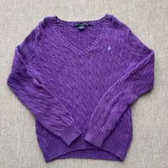 Ralph Lauren Sport パープル ニットセーター XL