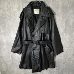 極上 牛革 レザー トレンチコート ベルト付き 本革 極上 牛革 レザー トレンチコート ベルト付き 本革 - メルカリ