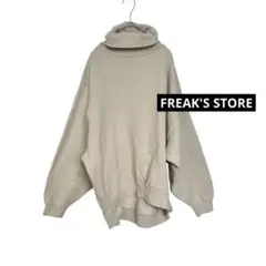 FREAK'S STORE ビッグシルエット タートルネック スウェットベージュ