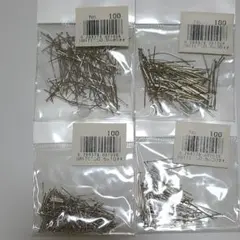 ハンドメイドパーツ　長さ4種セット　シルバー