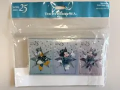 【新品、未使用】メモ3個 東京ディズニーシー25周年 スパークリング・ジュビリーのサムネイル