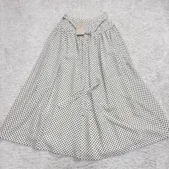【新品タグ付】ピンクハウス ドット柄 フレアスカート ホワイト リボン