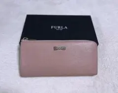FURLA ピンク レザー 長財布　箱・袋付き