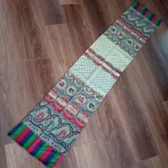 ペイズリー柄 シルク風ストール