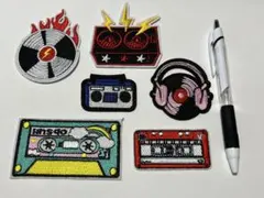 音楽テーマの刺繍ワッペンセット