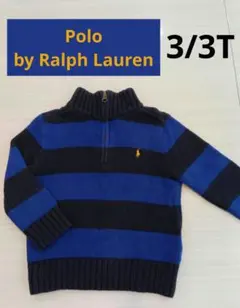 ポロ・ラルフ・ローレン☆ネイビー☆ボーダーセーター☆100cm☆綿素材