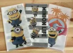 ミニオンズ　ミニポケファイル　3枚セット　クリアファイル