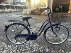 青色シティサイクル 前面バスケット付き 楽天市場】ママチャリ（カラーブルー）（スポーツ・アウトドア