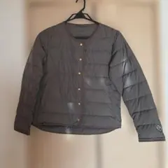 BEAMS HEART フレンチダックダウン ノーカラー ジャケット カーキ