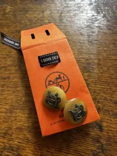 定番】HERMES イヤホンホルダー ブラウン レザー 刻印T エルメス