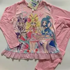 キミとアイドルぷりきゅあ　光るパジャマ　長袖長ズボン　薄手　通年素材　130