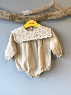 ✨anggo✨レース襟 ロンパース 18m 80size ベージュ