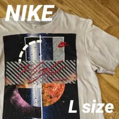 【NIKE刺繍】Nike ナイキ グラフィックTシャツ グレー Lサイズ