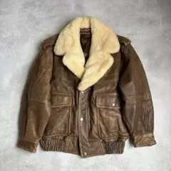 G-1シープスキンレザージャケットフライトジャケットジップアップ