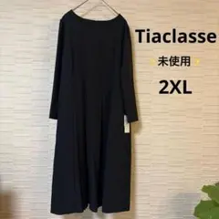 ✨未使用✨フォーマルワンピース　長袖ワンピース　黒　大きいサイズのサムネイル