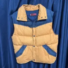 00s Levi's リーバイス ダウンベスト オレンジ デニム切替L 00s Levi's リーバイス ダウンベスト オレンジ デニム切替L