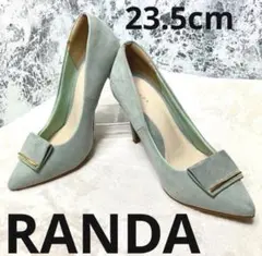 【状態良好】RANDA ランダ　ポインテッドトゥ　グリーン23.5cmのサムネイル