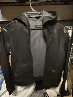 TITLE THE STORE フード付きレザージャケット　S