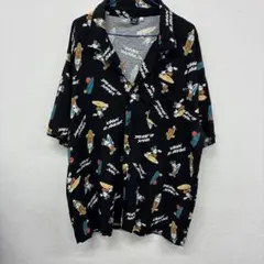Disney アロハシャツ　サーフミッキー　レーヨン　4 L ら38