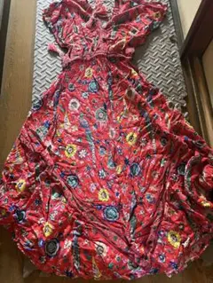 ボヘミアン　マキシワンピース　BOHO