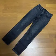 ダークグレー ストレートデニム
