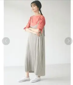 CRAFTSTANDARDBOUTIQUE プリーツワンピース グレーベージュ