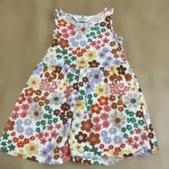 H&M 花柄 ノースリーブワンピース 98/104