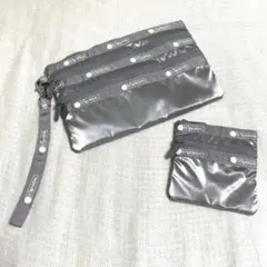 【値下げ】新品未使用 ひとりっぷ レスポ ジップポーチセット タッセルパテント 値下げ】ひとりっぷ レスポ ジップポーチ2点セット タッセル