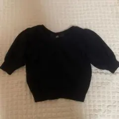 31 Sons de mode ブラックニット 半袖 リボン付き