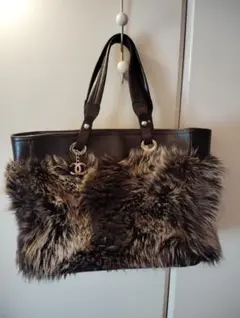 CHANEL ファー　パリビアリッツ トートバッグ