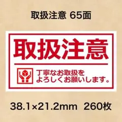 ケアシール 取扱注意 65面