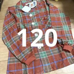 綿100 子供パジャマ　部屋着　120センチキッズ　長袖長ズボン　腹巻き付　新品