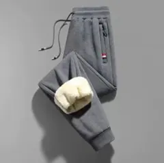 スウェットパンツ 裏起毛　暖パン　ウエストゴム　極暖　ジョガー グレー 4XL