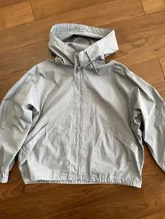 ユニクロU フーデッドブルゾン XXL コットンナイロン　ライトグレー