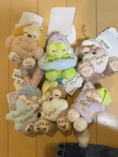 【新品】ダッフィーフレンズSweetdreams顔厳選ぬいぐるみバッジ6体セット