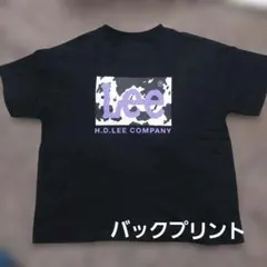 美品　Lee　Tシャツ　プリント　黒　ブラック　130cm