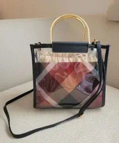 【美品】ブルーレーベル クレストブリッジ クリア 2way ショルダー バッグ