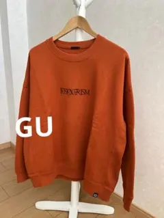 GU オレンジ トレーナー Lサイズ裏起毛
