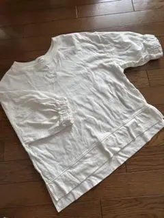 ホワイト コットン 半袖Tシャツ