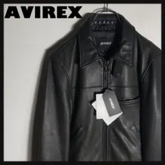 modern AVIREX ブラック レザートラッカージャケット XL 中古・古着通販】AVIREX (アヴィレックス) トラッカー レザー