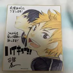 レア　ハイキュー!! 書店販促複製色紙 非売品　日向翔陽　影山飛雄