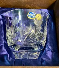 【未使用品】 ボヘミア　クリスタルロックグラス