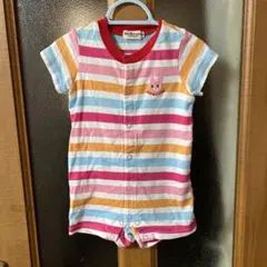9️⃣Hot Biscuits ストライプロンパース 80cm