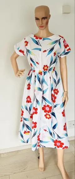 ◉新作浴衣リメイクシンプルな花柄ワンピース