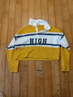 junior sweet クロップドポロシャツ F