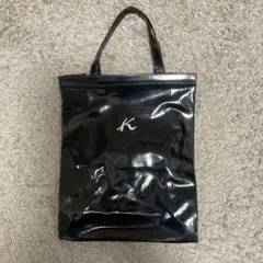 kitamura キタムラ　エナメルトートバッグ　　マチあり