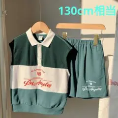 SHEIN 男の子　セットアップ　グリーン　130