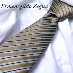 Ermenegildo Zegna ネクタイ レジメンタル ゴールド