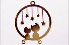 ゴールド 星と月 チャーム 10個セット ハンドメイド　ピアス、イヤリングパーツ